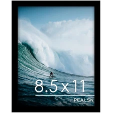 8.5 by 11 Picture Frame Black, Picture Frames 8.5 x 11 for Wall Mounting