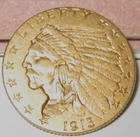 1913 indian head $2.50 gold coin