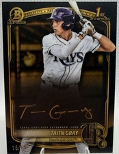 2025 Topps Bowman Draft Chrome Prospect Auto Taitn Gray Gold Ink /15 #CPA-TG