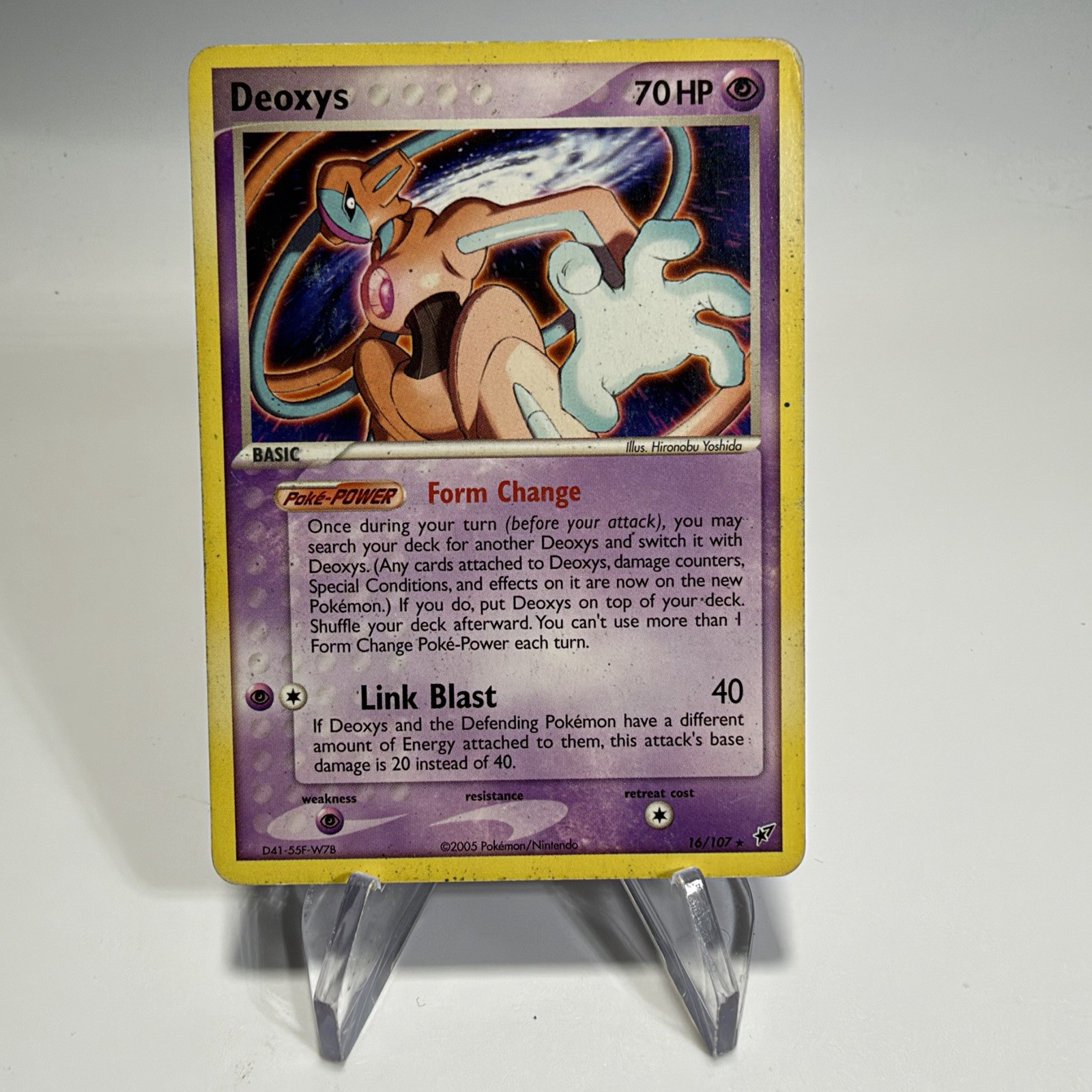 DEOXYS 2005 Pokemon EX Deoxys 16/107 RARE POKÉMON LP