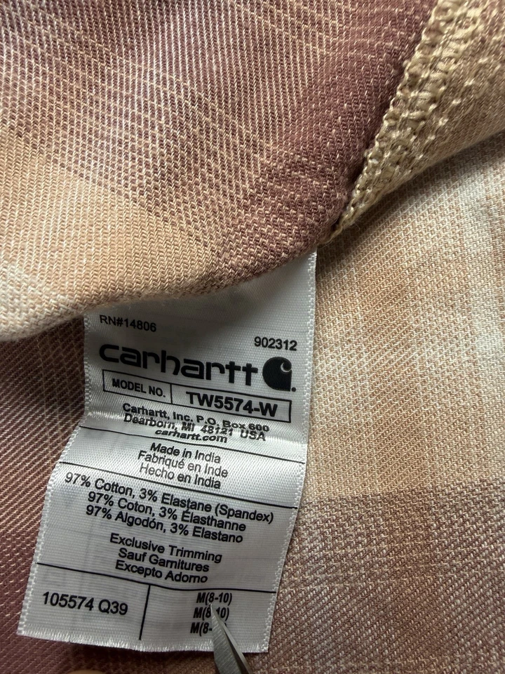 Carhartt Rugged Flex Loose Fit Midweight Flannel Women’s Size M (8-10) - Image 4 of 4