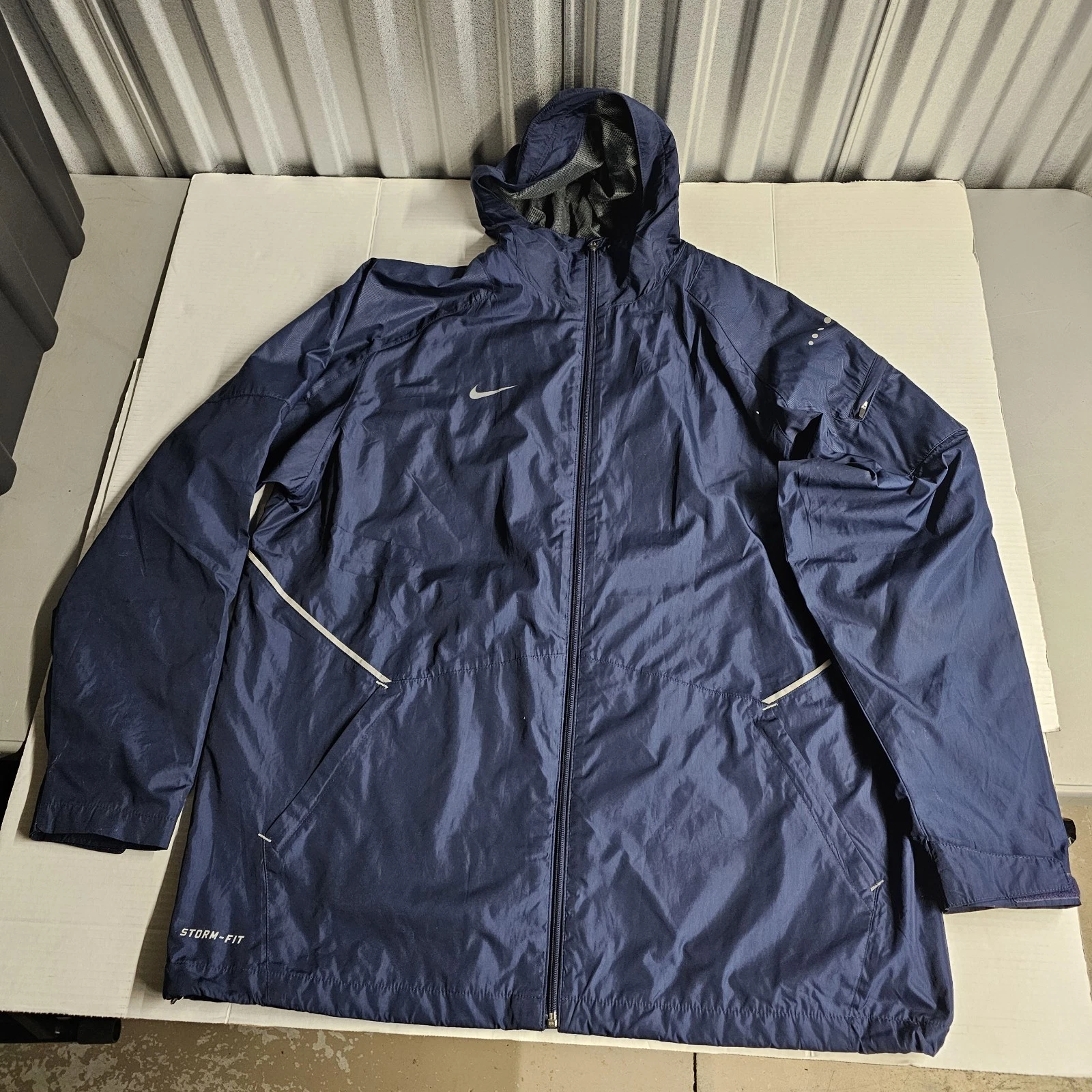 Nike Golf Storm-Fit Men's Navy Blue Zip Up Hooded Jacket Size Big Tall XL