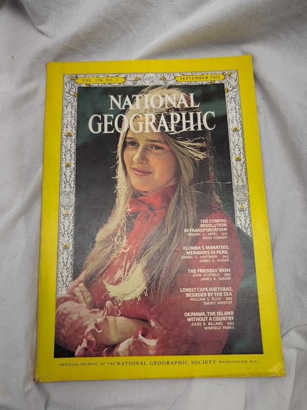National Geographic Magazine - September 1969  Transportation Manatees Ireland