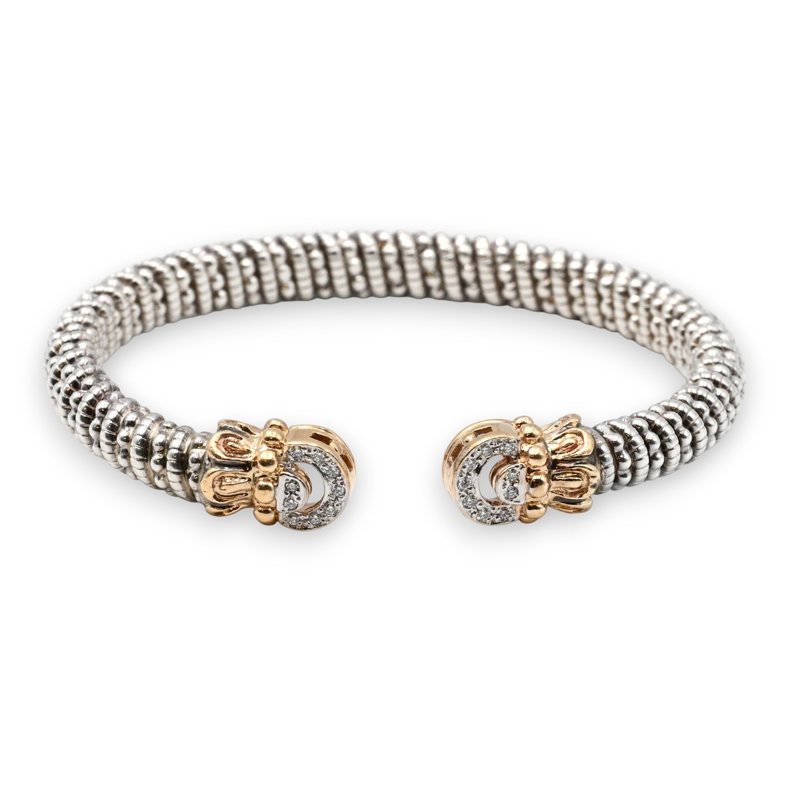 ALWAND VAHAN DIAMOND STACKABLE CUFF BRACELET STER… - image 1