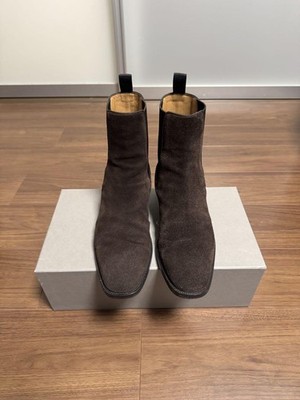 Christian Louboutin Side Gore Boots Dark Brown Suede Size 40 US