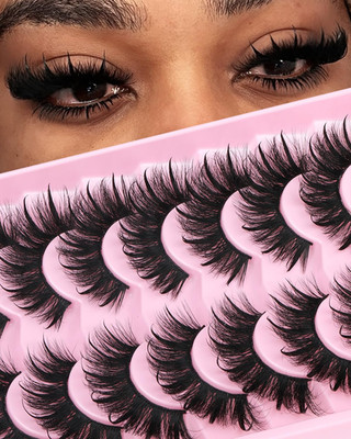 Mink Lashes Fluffy Evil False Eyelashes with Spikes Manga Faux Mink Lashes Wispy