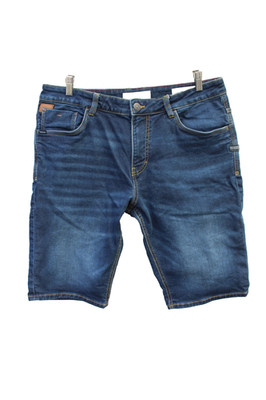 Tom Tailor Josh regular slim jeans shorts dark blue stretch size 36 XL