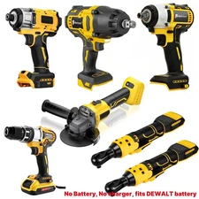 FOR DEWALT 20V MAX Power Tool Combo Kit Impact Wrench/Angle Grinder/Hammer Drill
