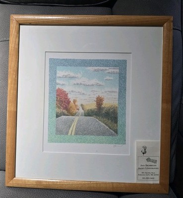 2 Vintage Color Pencil Drawings by Jack Brumbaugh - Signed and Framed