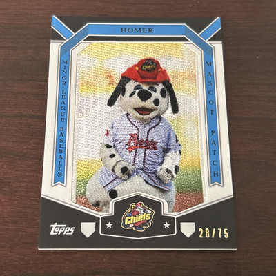 2016 Topps Pro Debut Minor League Mascot Manufactured /75 Homer #MLM-12 Patch