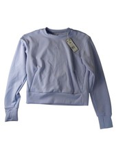 New adidas Women's XS D4T Knit Crew Sweatshirt Climacool Super Soft Violet Tone