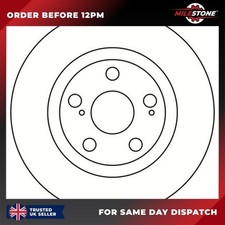 1X BRAKE DISC FOR TOYOTA MIRAI RAV4 AURIS PRIUS PLUS MR2 CAMRY FRONT