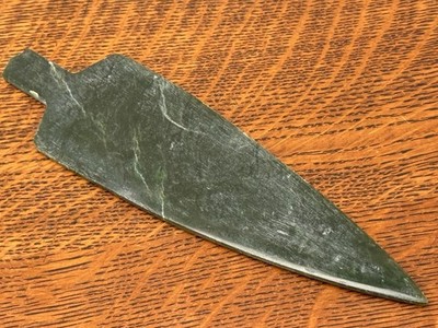 Large Green Jade Stone Arrowhead Handcrafted Stone Spear Point