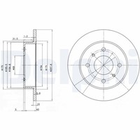 2X Bremsscheibe Delphi BG2633 FüR Almera P10 Primera P11 Nissan N16 2 Hatchback