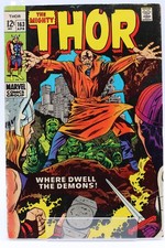 Thor #163 • [5.0] • 1969 • Jack Kirby • MARVEL SILVER AGE • 2nd Cameo Warlock