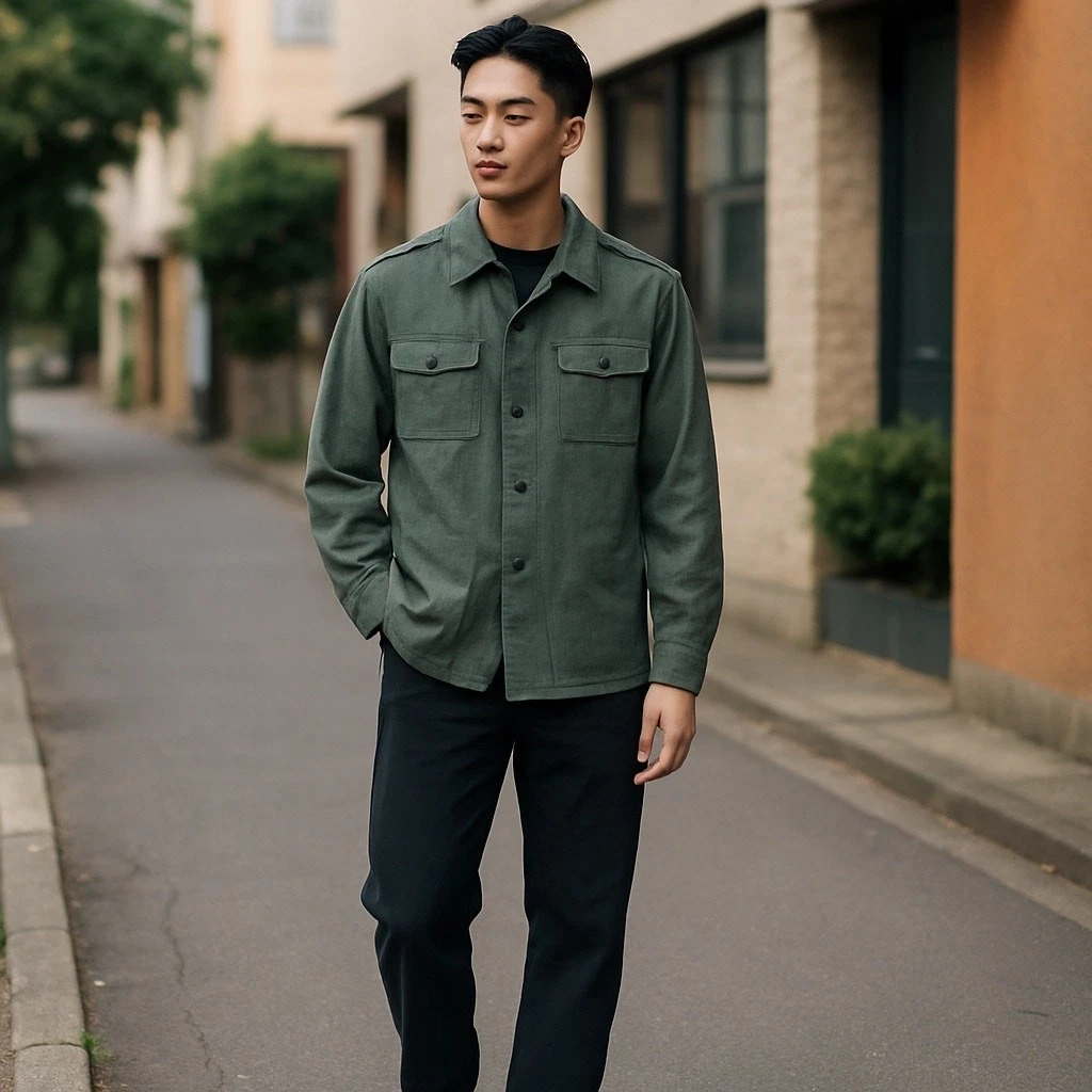 Spilag Blue Twill European Utility Jacket -Size 48