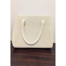 Vintage Lumured White Beaded Bridal Bag