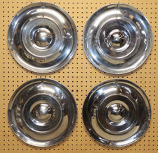 1954 Chrysler Windsor Saratoga Stainless Steel Hubcap Wheel Covers Original Set