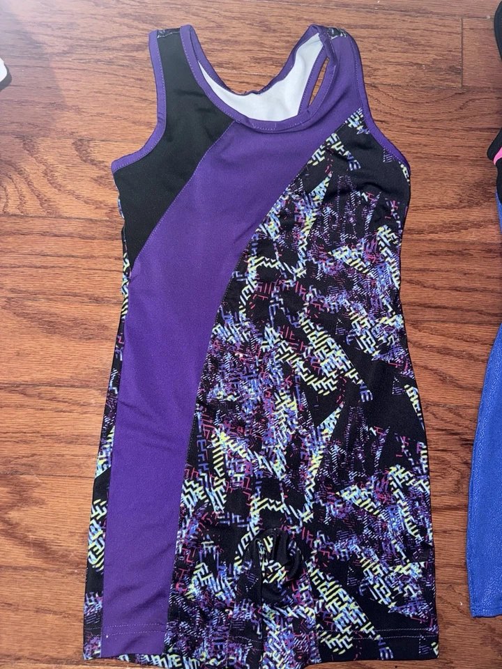 Niñas Lote 3 Gimnasia Unitard Leotardo Estilo Libre Danskin Future Star 6x 7/8 - Imagen 2 de 4