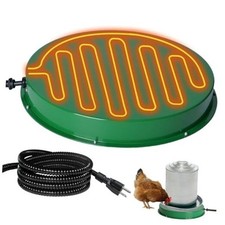 Chicken Water Heater for Winter 1.4", 15W Thermostat Chicken Drinker Heater 2