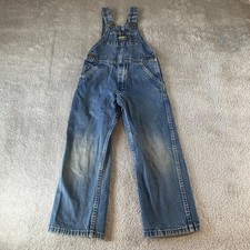 Vintage OshKosh B'gosh Overalls Kids Toddler 5T Blue Denim Vestbak Made USA 90s
