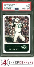 2000 FLEER GREATS OF THE GAME RETROSPECTION COLLECTION #8 JOE NAMATH POP 2 PSA 9