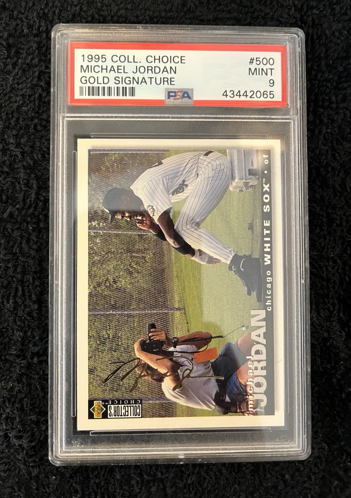 1995 Collectors Choice Michael Jordan Auto Gold Signature PSA 9 mint Baseball Rc