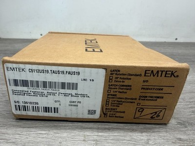 Emtek C5112US19.TAUS19.FAUS19 Concealed Fastener, Passage, Modern Rosette