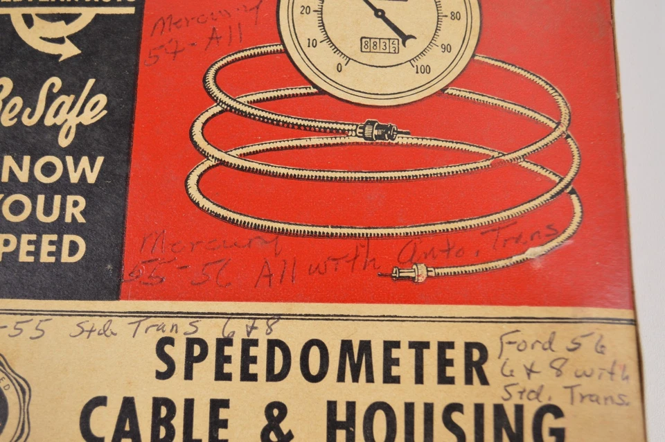 1949-1956 Ford Mercury Speedometer cabo e conjunto de carcaça personalizado Fairlane - Imagem 4 de 4