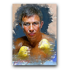 Gennady Golovkin #4 Art Card Limited 30/50 Edward Vela Signed (Boxing -)