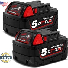 2PACK 5.0 AH Extended Capacity For Milwaukee M18 18V Lithium Battery 48-11-1860