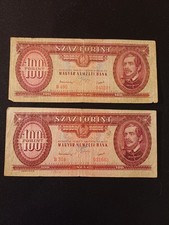 Hungary 1949 / 100 Forint  [ 2 pc ] Various  - Very Old Forint ♤ Good Pack