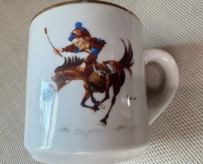 Vintage Bill Shoemaker Day ARLINGTON PARK 1984 ceramic coffee mug cup