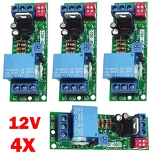 4x DC12V Adjustable Time Delay Timing Timer Relay Switch Turn ON/OFF Modules US