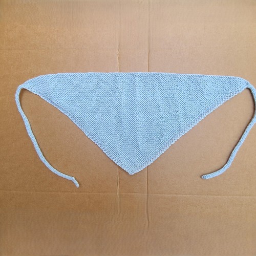 Cottagecore Triangle Bandana Headscarf Kerchief Solid-Style Gray Acrylic - Picture 7 of 14
