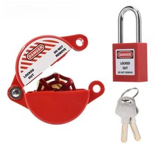 WIILDIS Gate Valve Lockout Device and Safety Padlock, Outdoor Faucet Lock for...