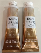 Bath Body TOUCH OF GOLD Shea Butter Hand Creams Set of 2 NEW