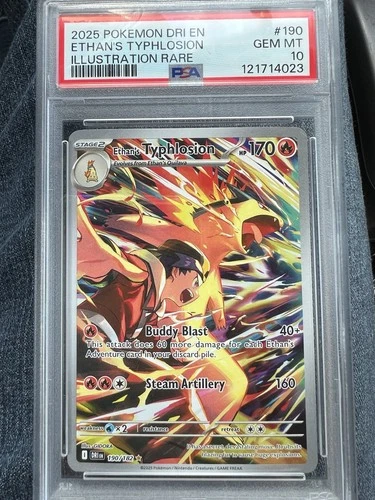 Ethan's Typhlosion 190/182 Destined Rivals Illustration Rare Holo PSA 10