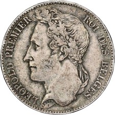 [#1512303] Belgium, Leopold I, 5 Francs, 1849, Brussels, Silver, EF, KM:3