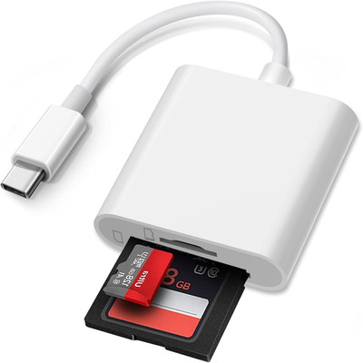 SD Kartenleser USB C, 2 in 1 USB-C Auf Sd-Kartenleser Adapter, Usb C Card Reader