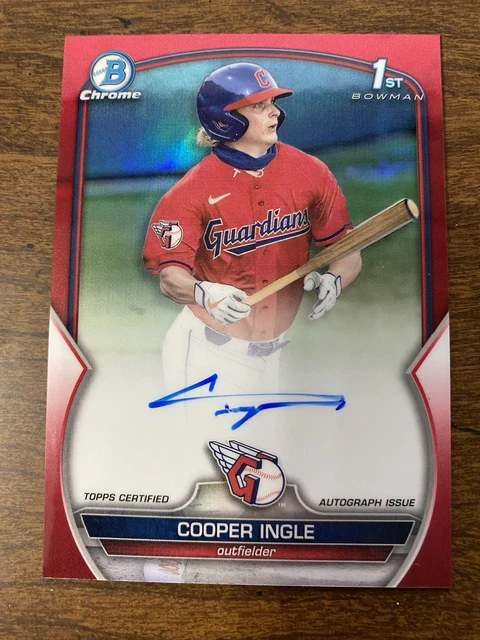 2023 Bowman Chrome Draft 1st Cooper Ingle Auto True Red Refractor /5