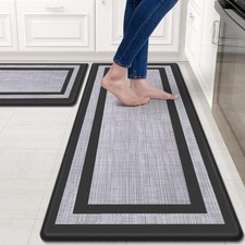 Mattitude Kitchen Mats Set of 2,Cushioned Anti-Fatigue Non-Skid Rug Sets Ergonom