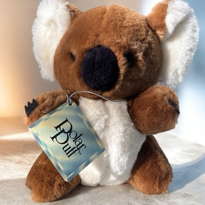 vintage Polar Puff koala bear plush toy, 1980s Nice Condition!