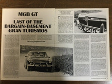 Misc 7927 Article Pictorial Drive Report MGB GT Last Bargain Gran Turismos 8pg