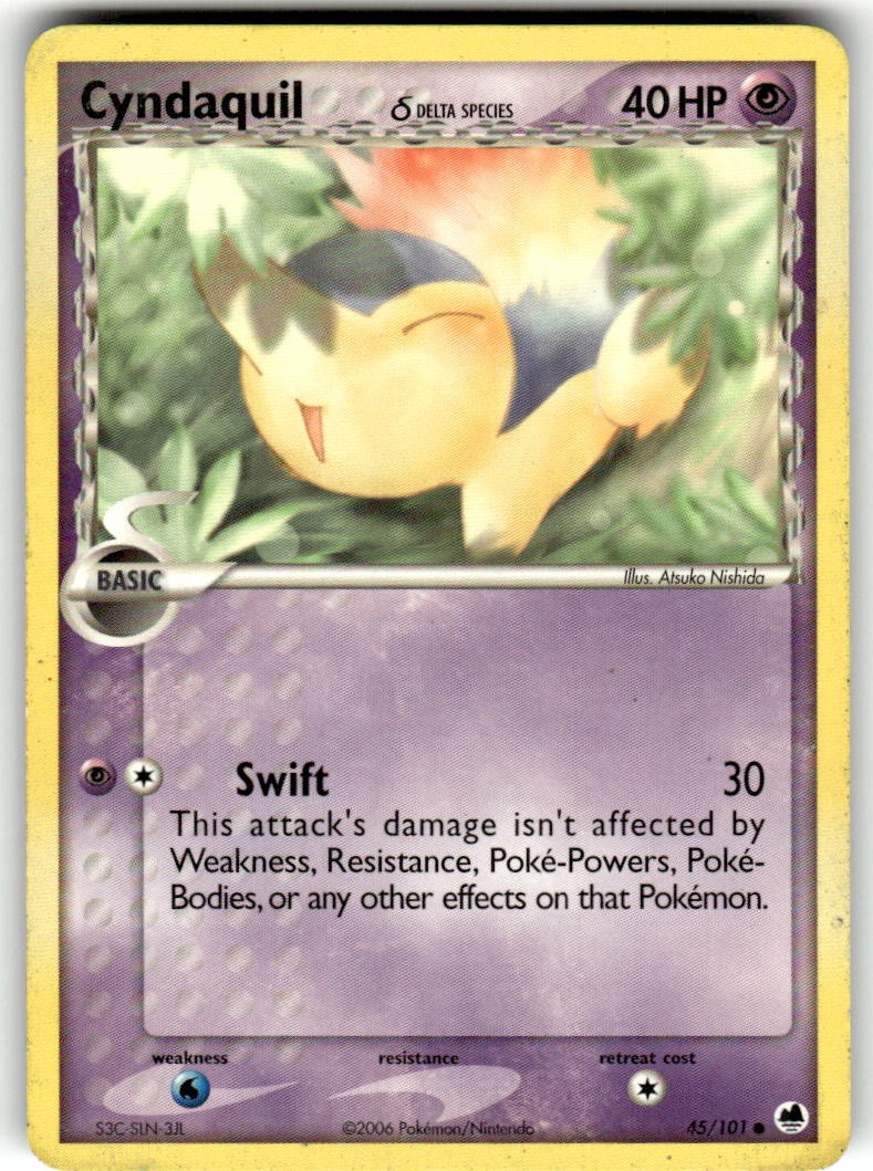 Dragon Frontiers #45/101 Cyndaquil (Delta Species)