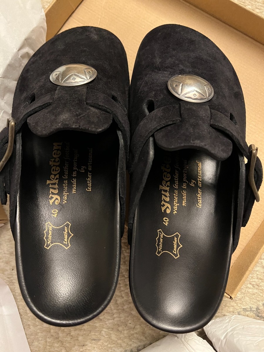 Yuketen Bostonian Suede Black Clogs Birkenstock Boston Chunky Narrow Clog (Women) - Black Suede  main image 4
