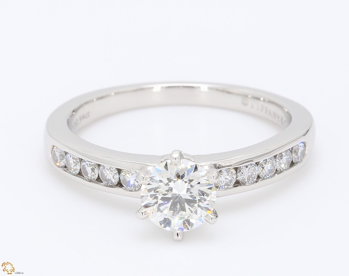 Tiffany Carat G-VS1 Platinum Engagement Ring Diamond