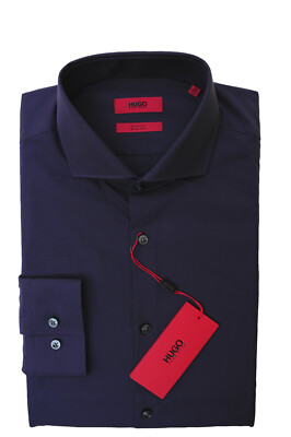NEU gr. 40 HUGO BOSS HEMD JC-JASON SLIM FIT EASY IRON DARK-PURPLE Jeans 50293691