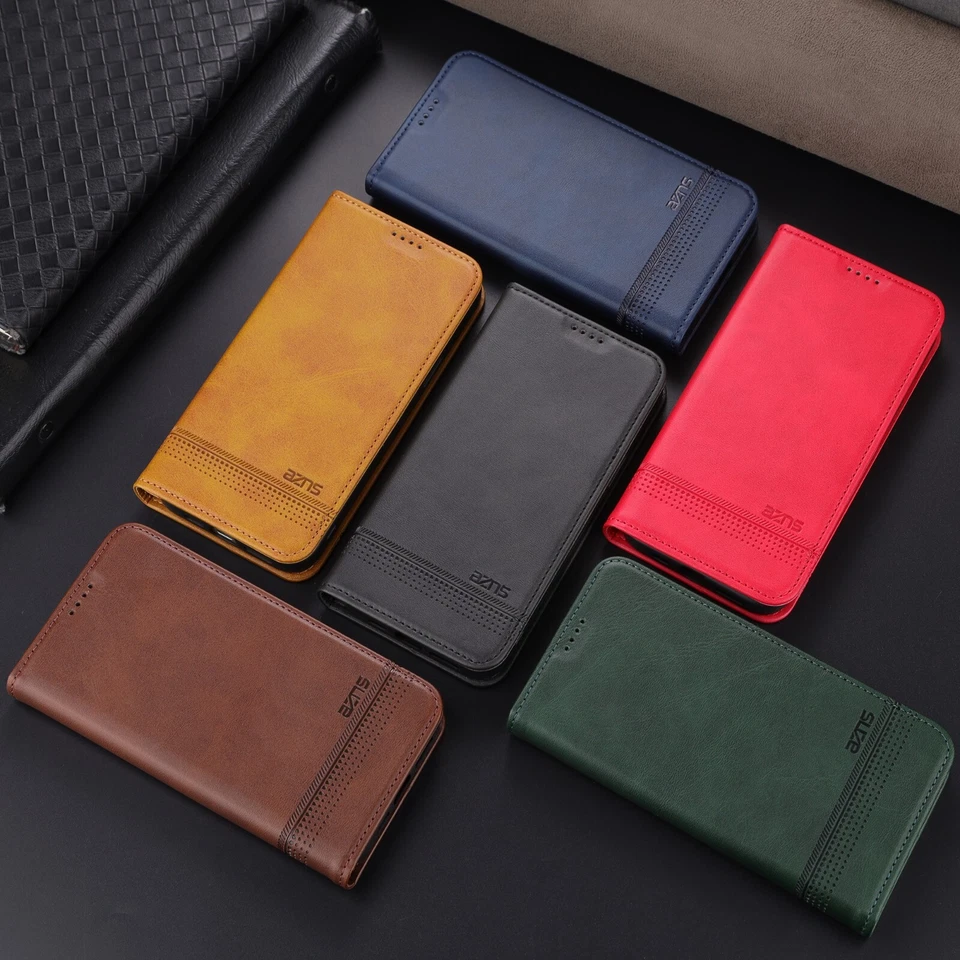 Кожаный магнитный чехол-бумажник для карт для iPhone 15 Pro Max 14 13 Plus 12 Pro - Изображение 3 из 4