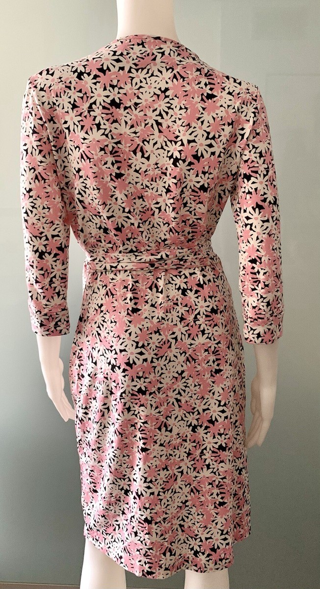 Diane von Furstenberg Lorelai Daisy Print Wrap Dress Size 6